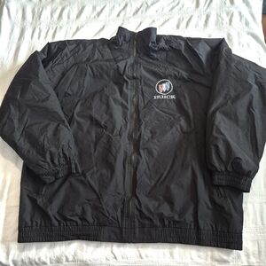 Buick men's 3X branded windbreaker jacket, fleece lined body, black EUC
